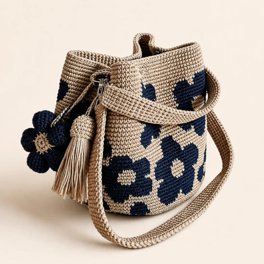 Handmade Crochet Flower Bag